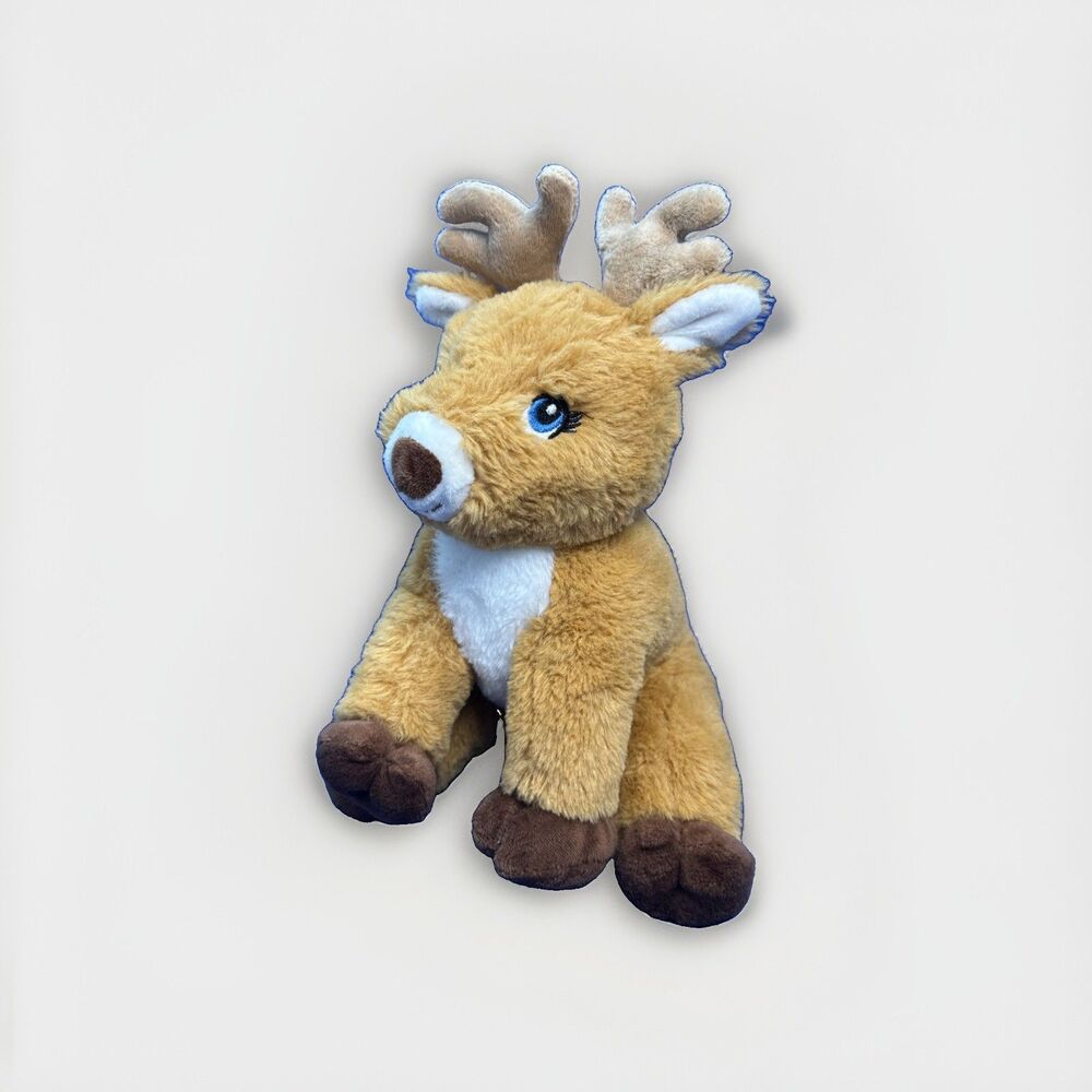 Vintage The Bear Factory Plush Reindeer Deer toy Sitting  2001  Stuffed Animal